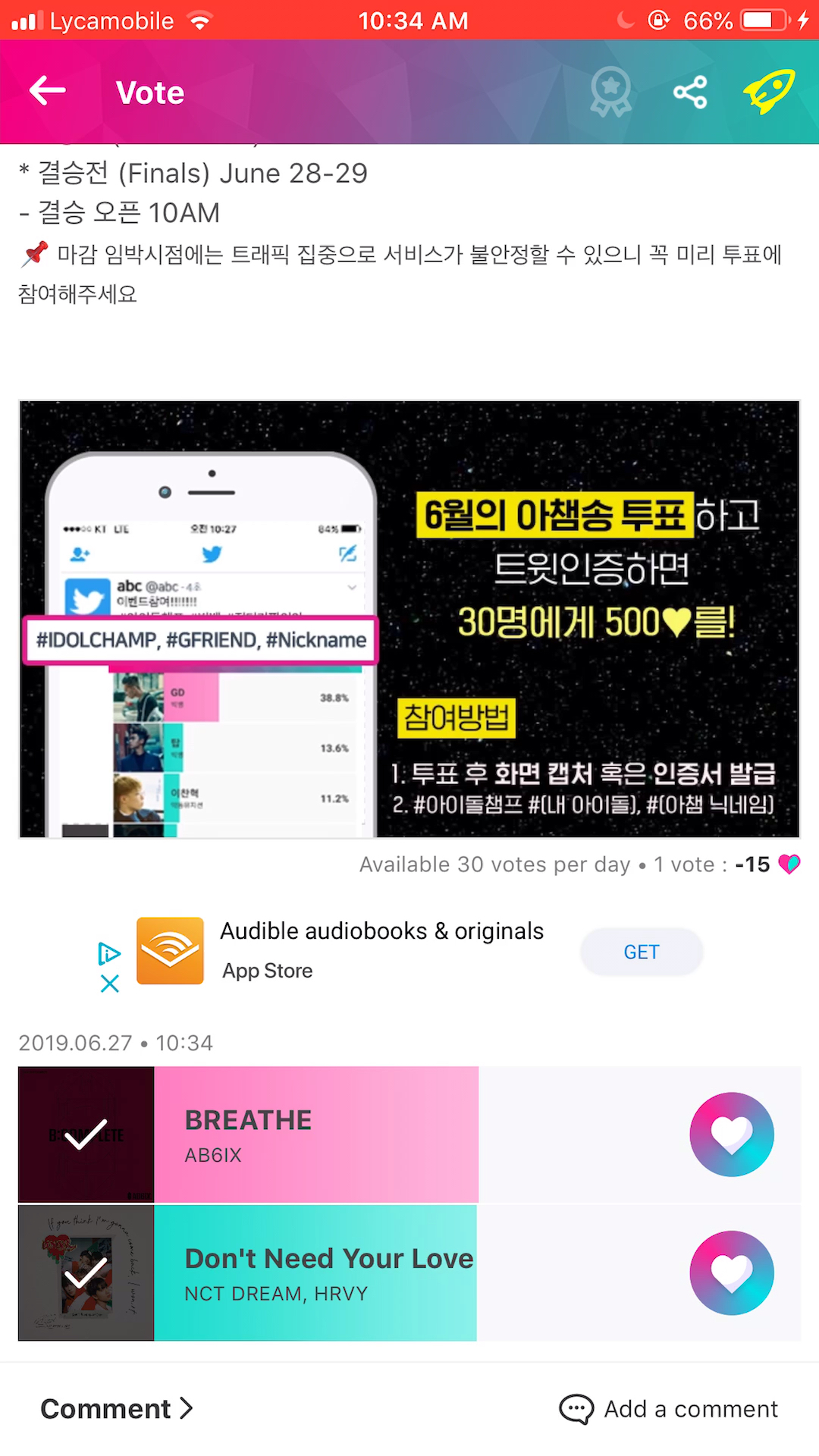 amino-Go vote on idol champ-bdcab48d