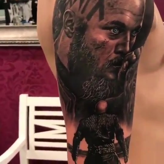 Ragnar Lothbrok tattoo by Honart | Post 24104